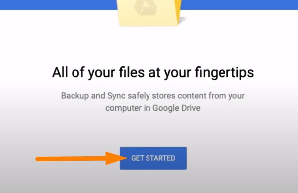 Backup Mac to Google Drive - sign in to your Google profile 