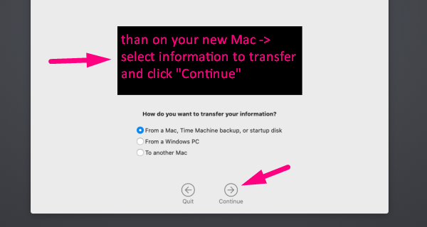 Data migration for Mac - choose information to be transferred to your new Mac 