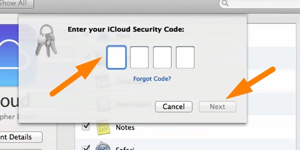 Backup keychain in iCloud - create a new password