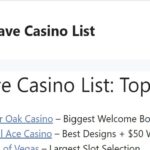 Inclave Casino List